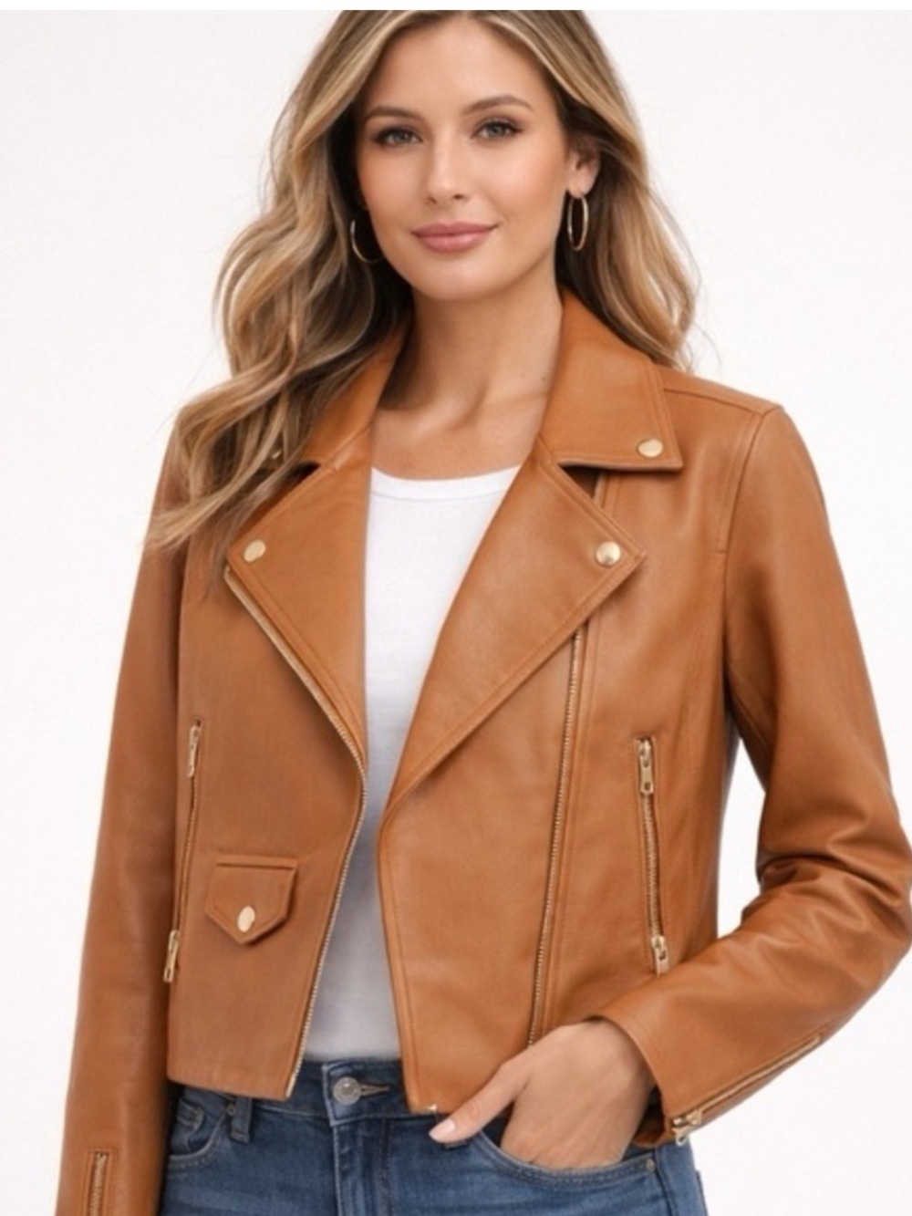 Blank NYC Vegan Leather Moto Jacket Medium